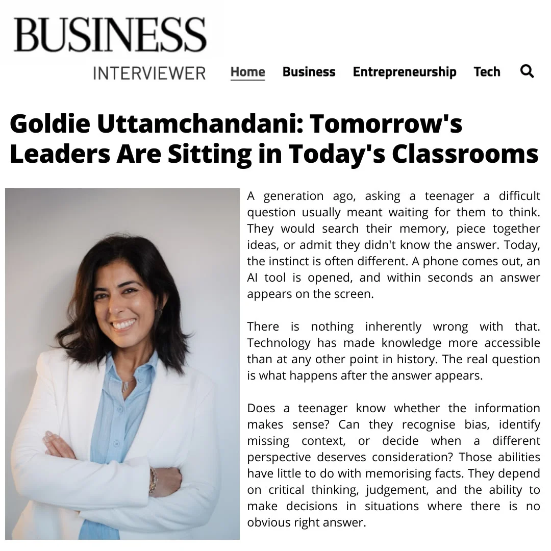 Goldie Uttamchandani: Tomorrow’s Leaders Are Sitting in Today’s Classrooms
